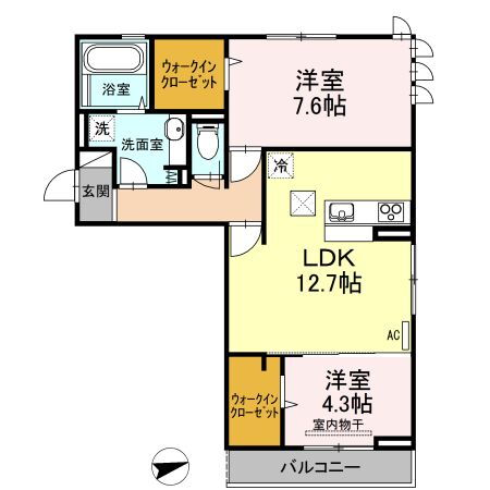 広島県福山市新涯町６ 福山駅 2LDK アパート 賃貸物件詳細