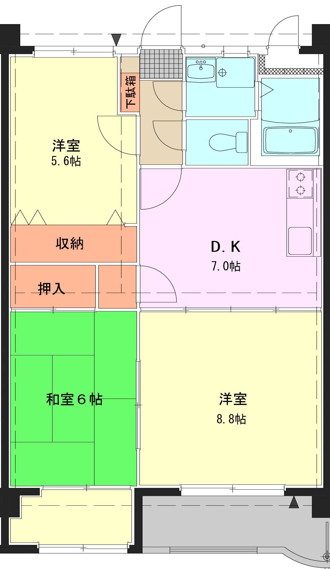 マスタッシュ堀川 3階 3DK 賃貸物件詳細