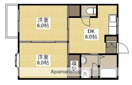 戸坂プラザ 2階 2DK 賃貸物件詳細