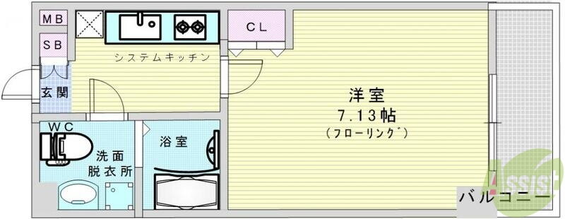 大阪府大阪市北区大淀中３ 福島駅 1K マンション 賃貸物件詳細