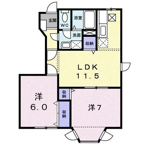 大分県大分市三佐１ 鶴崎駅 2LDK アパート 賃貸物件詳細