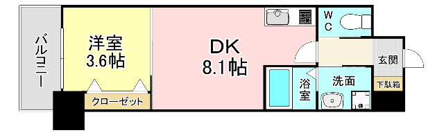 福岡県北九州市小倉北区中津口１ 旦過駅 1LDK マンション 賃貸物件詳細