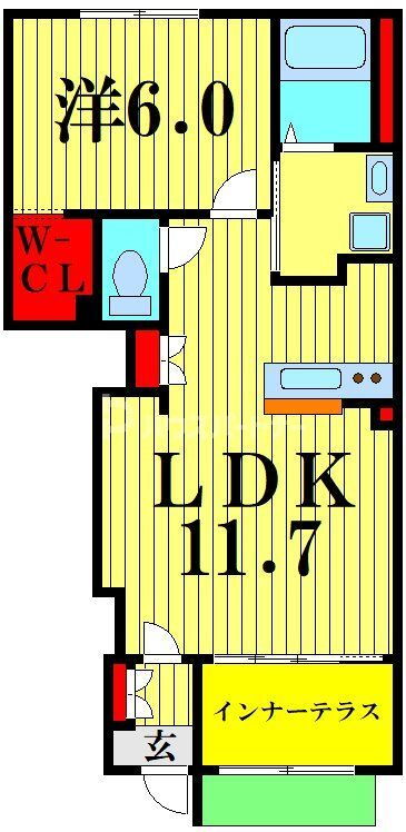 千葉県柏市大室 柏たなか駅 1LDK アパート 賃貸物件詳細