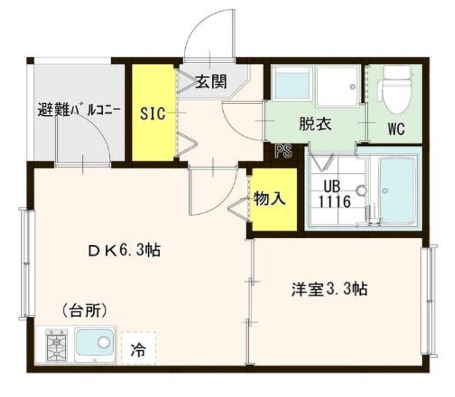 大阪府大阪市都島区都島中通２ 京橋駅 1DK アパート 賃貸物件詳細