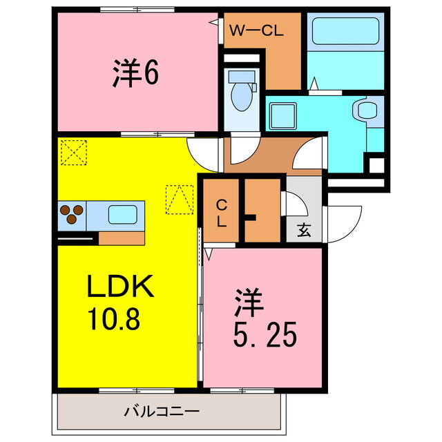 愛知県岡崎市北本郷町字北河原 矢作橋駅 2LDK アパート 賃貸物件詳細
