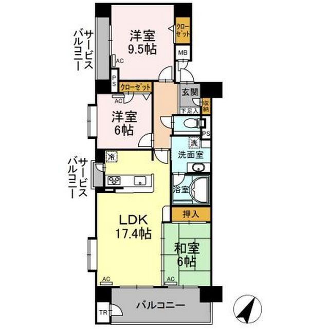 静岡県静岡市駿河区宮本町 静岡駅 3LDK マンション 賃貸物件詳細