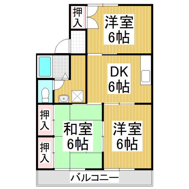 長野県長野市大字高田 長野駅 3DK アパート 賃貸物件詳細