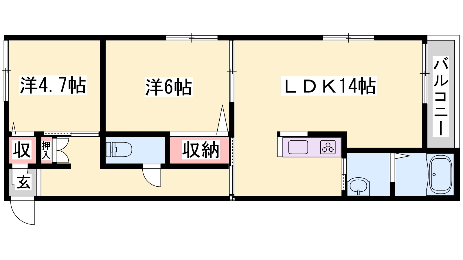 兵庫県加東市喜田１ 滝野駅 2LDK マンション 賃貸物件詳細