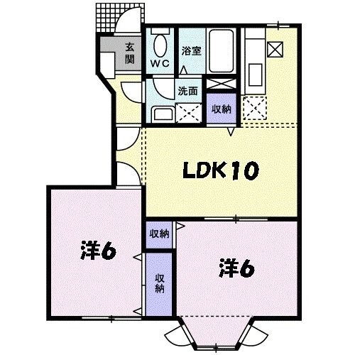 兵庫県神戸市北区有野町二郎 田尾寺駅 2LDK アパート 賃貸物件詳細