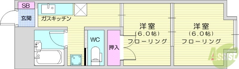 宮城県名取市飯野坂１ 杜せきのした駅 2K アパート 賃貸物件詳細