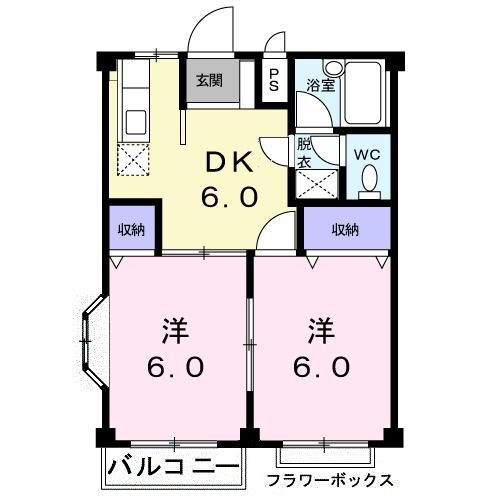 熊本県熊本市西区花園６ 上熊本駅 2DK アパート 賃貸物件詳細