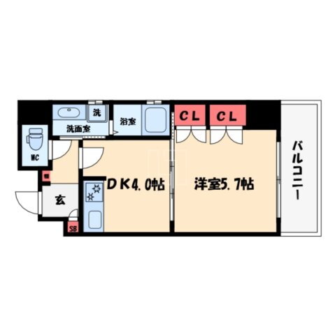 ラミューズコート 5階 1DK 賃貸物件詳細