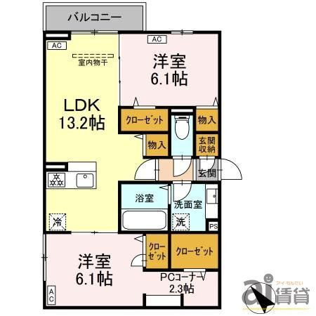 東京都小金井市前原町５ 武蔵小金井駅 2SLDK アパート 賃貸物件詳細