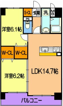 熊本県熊本市中央区呉服町３ 呉服町駅 2LDK マンション 賃貸物件詳細