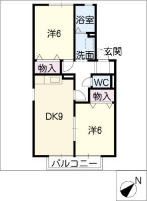 愛知県新城市市場台４ 野田城駅 2DK アパート 賃貸物件詳細