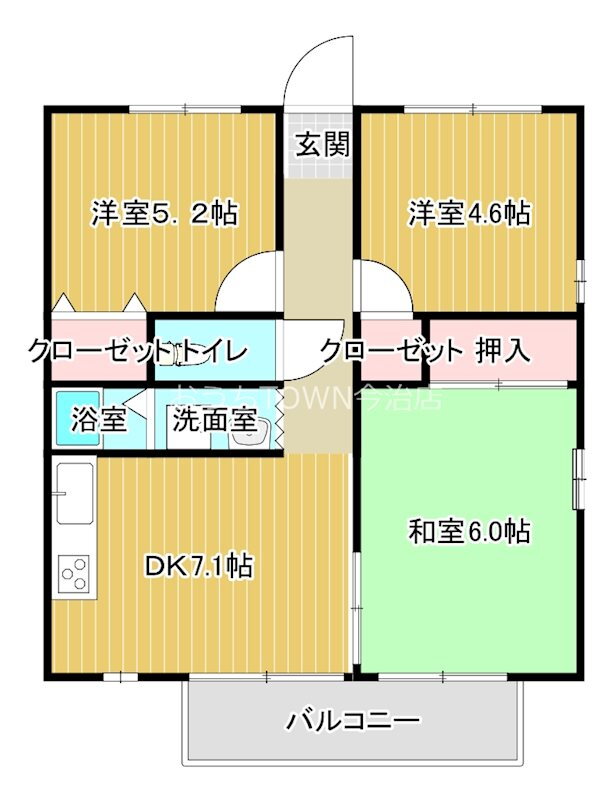 フォブール樋口 2階 3DK 賃貸物件詳細