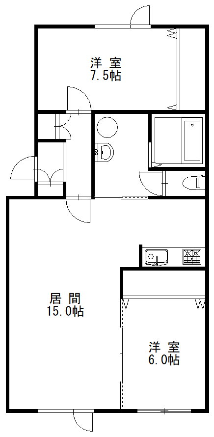 北海道旭川市忠和六条７ 近文駅 2LDK アパート 賃貸物件詳細