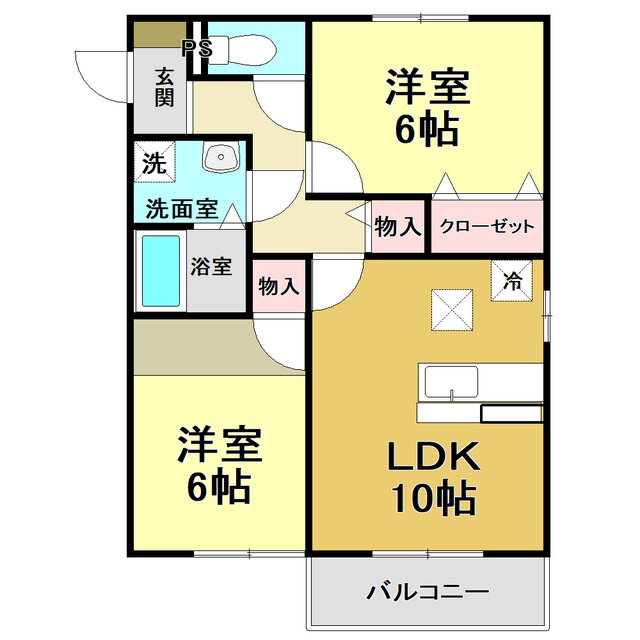 ソレーユ布師田 1階 2LDK 賃貸物件詳細