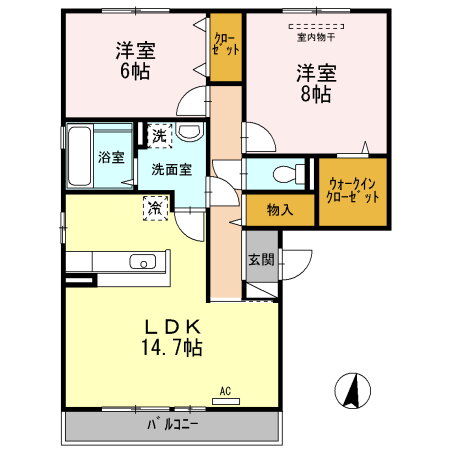 広島県福山市南手城町１ 東福山駅 2LDK アパート 賃貸物件詳細