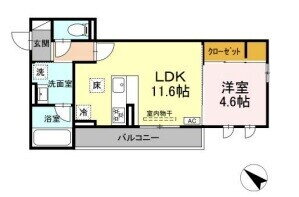 トリシア　ホワイト 02階 1LDK 賃貸物件詳細