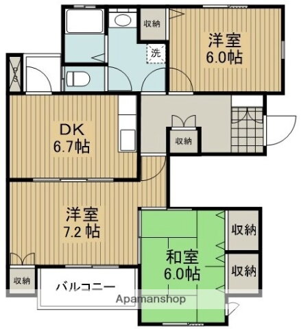 福島県相馬市中村字川沼 相馬駅 3DK アパート 賃貸物件詳細