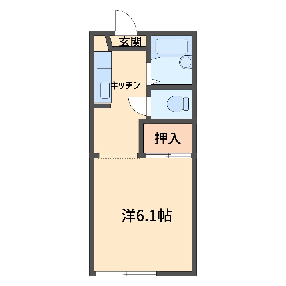 千葉県千葉市中央区弁天３ 千葉駅 1K アパート 賃貸物件詳細