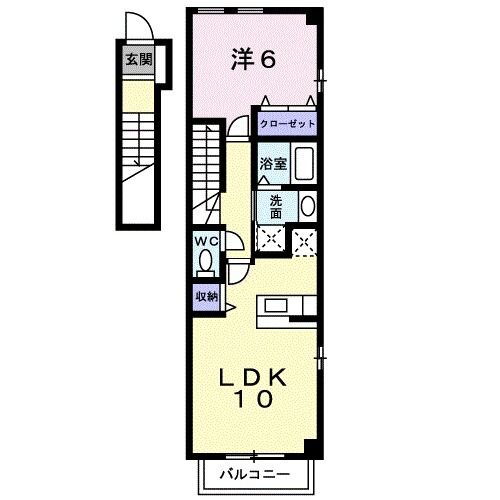 岡山県津山市小田中 津山駅 1LDK アパート 賃貸物件詳細
