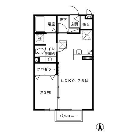 群馬県前橋市三俣町３ 前橋駅 1LDK アパート 賃貸物件詳細