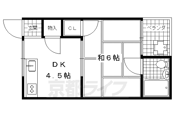 京都府京都市伏見区深草僧坊町 藤森駅 1DK マンション 賃貸物件詳細