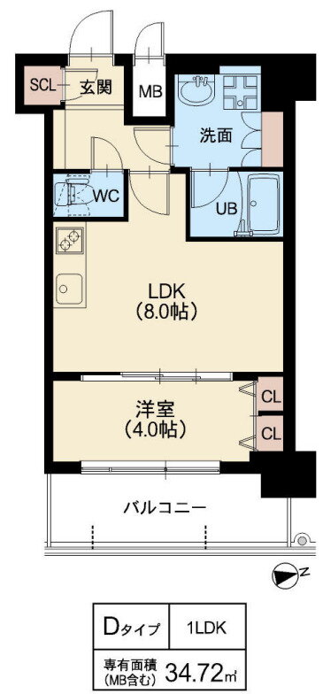 スプランディッド７ 6階 1LDK 賃貸物件詳細