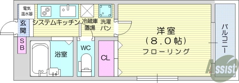 クレセール中山 1階 1K 賃貸物件詳細