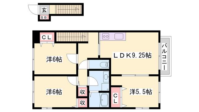 兵庫県小野市大島町 小野町駅 3LDK アパート 賃貸物件詳細