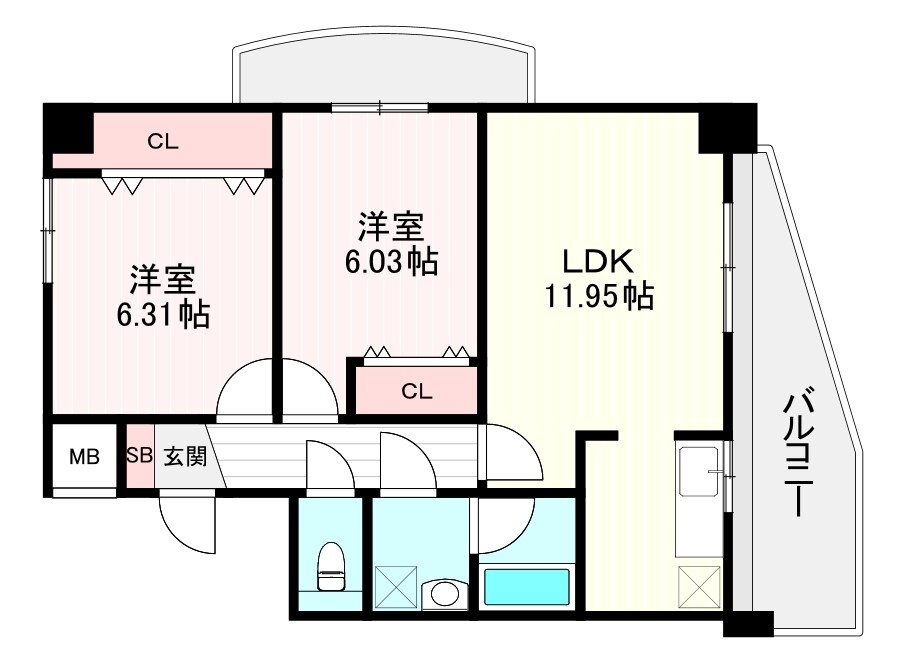 福岡県福岡市城南区長尾３ 六本松駅 2LDK マンション 賃貸物件詳細