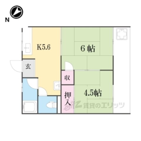 滋賀県栗東市手原４ 手原駅 2DK アパート 賃貸物件詳細