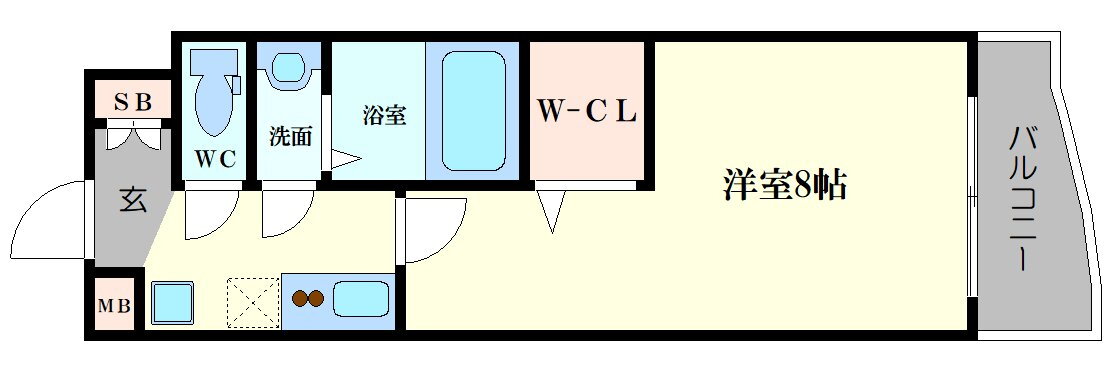 ラグゼ難波南 13階 1K 賃貸物件詳細