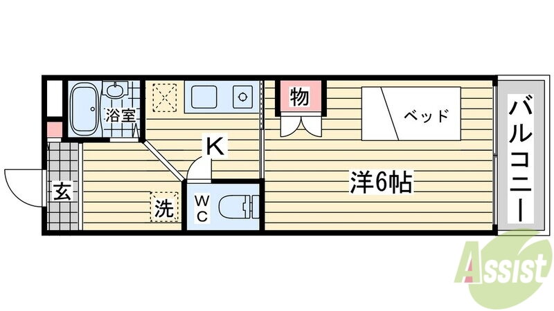 兵庫県神戸市須磨区須磨浦通６ 山陽須磨駅 1K マンション 賃貸物件詳細