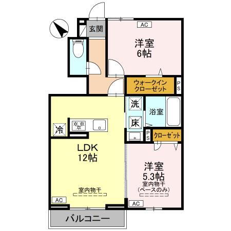 富山県富山市下新本町 下奥井駅 2LDK アパート 賃貸物件詳細