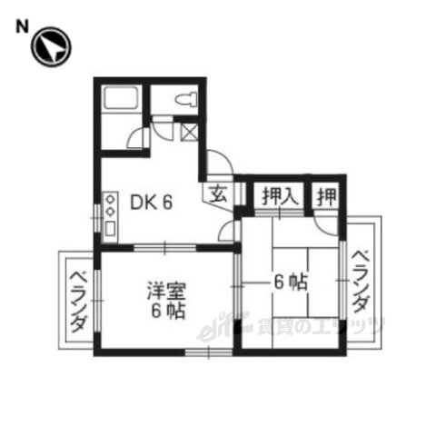 京都府長岡京市滝ノ町２ 西向日駅 2DK アパート 賃貸物件詳細