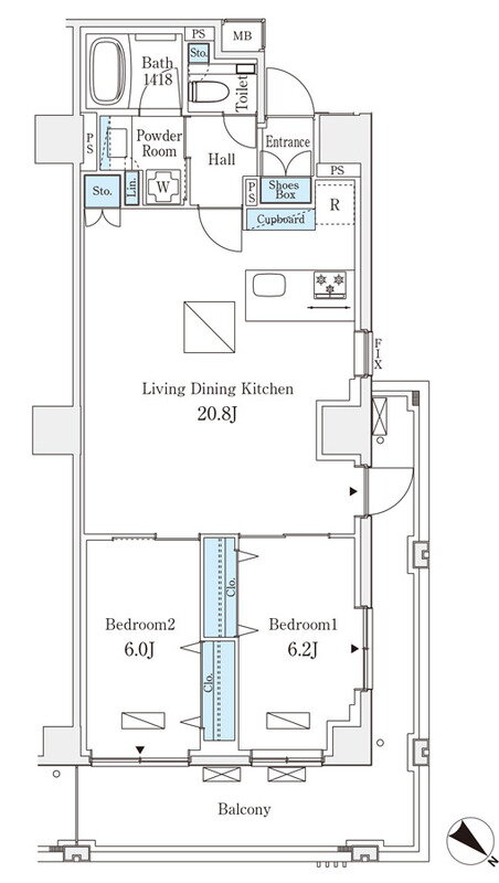 東京都港区南青山４ 外苑前駅 2LDK マンション 賃貸物件詳細