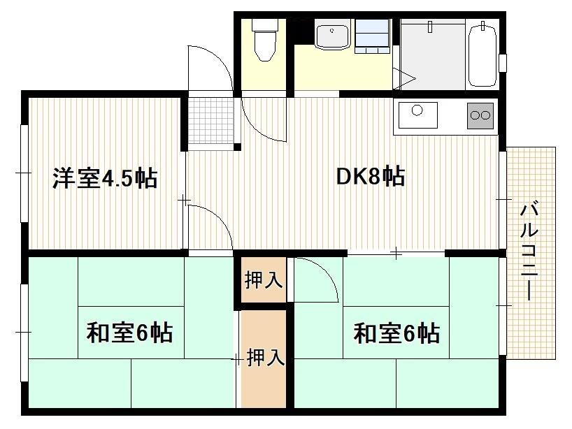 広島県廿日市市平良１ 廿日市駅 3DK アパート 賃貸物件詳細