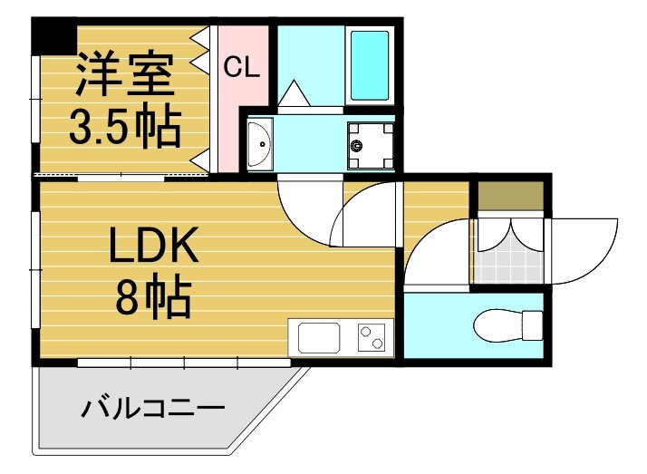 リバティ神屋 6階 1LDK 賃貸物件詳細