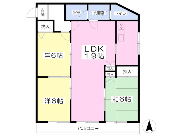 愛媛県松山市東長戸１ 萱町六丁目駅 3LDK マンション 賃貸物件詳細