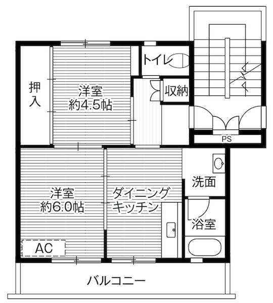 ビレッジハウス伊万里４号棟 3階 2DK 賃貸物件詳細
