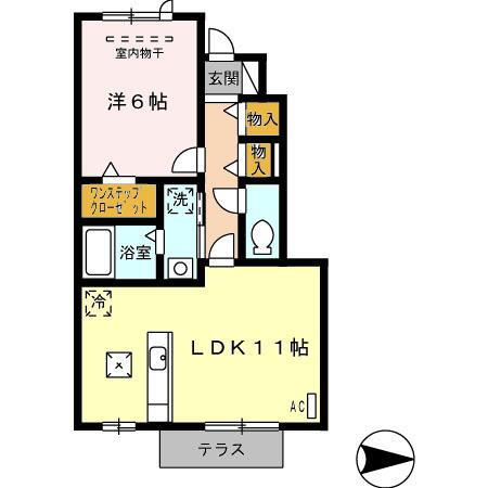 グリーンパーク古国府 1階 1LDK 賃貸物件詳細