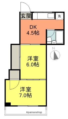 石鐘マンション 3階 2DK 賃貸物件詳細