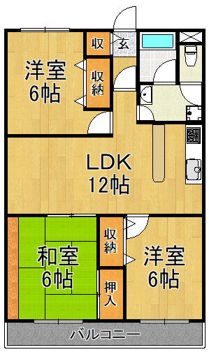 兵庫県宝塚市川面４ 清荒神駅 3LDK マンション 賃貸物件詳細