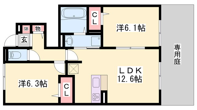 兵庫県神戸市西区水谷２ 明石駅 2LDK アパート 賃貸物件詳細