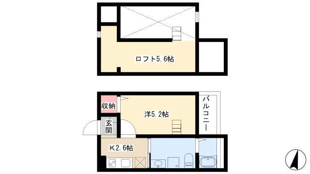 愛知県名古屋市中村区白子町１ 太閤通駅 1K アパート 賃貸物件詳細