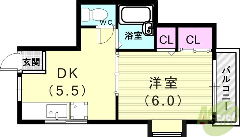 兵庫県神戸市須磨区若木町１ 東須磨駅 1DK アパート 賃貸物件詳細
