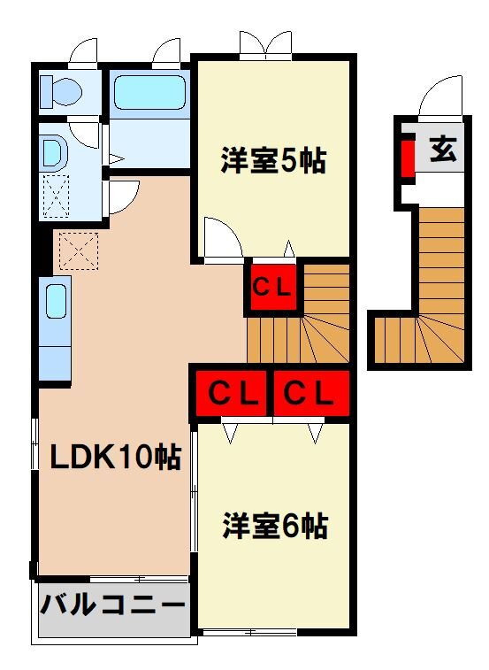 福岡県朝倉郡筑前町新町 高田駅 2LDK アパート 賃貸物件詳細